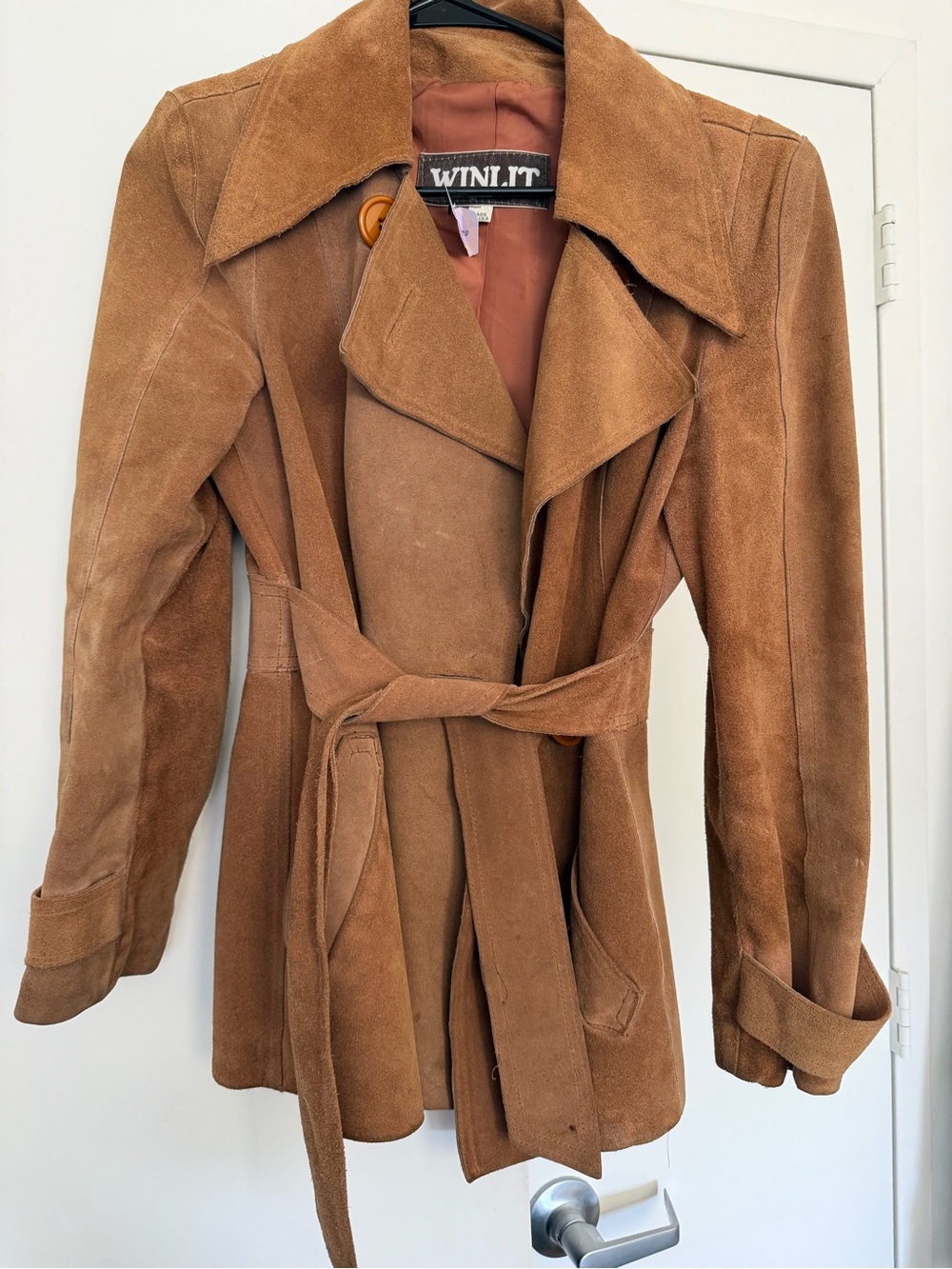 Amazing Women’s Vintage Suede Trench Coat